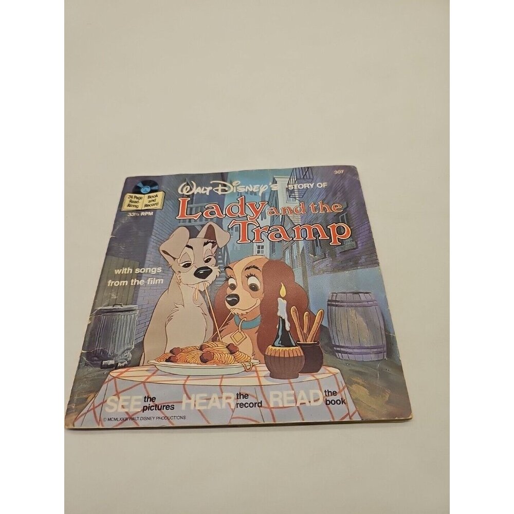 Disney Book & Record See Hear Read Along‎ "Lady And The Tramp" (1979) #307 -READ